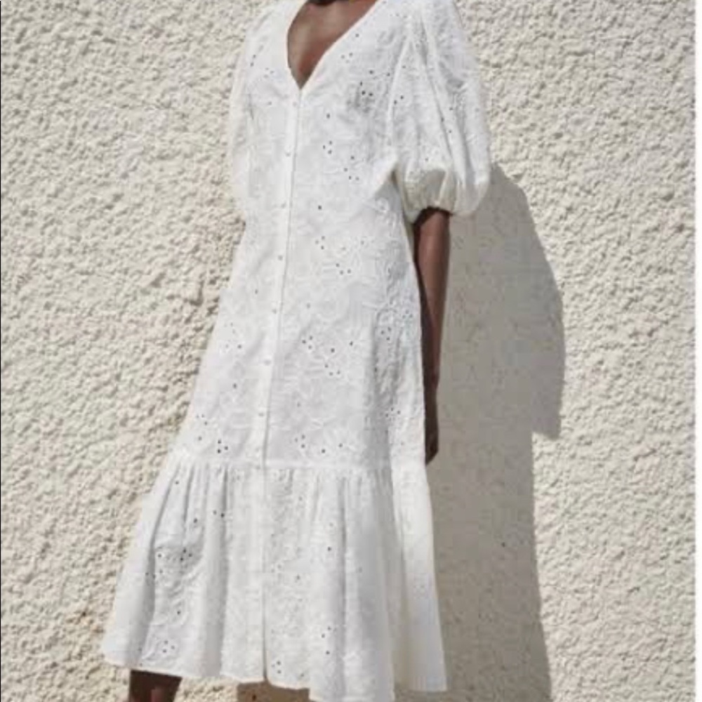 Zara Embroidered MIDI Marta Dress